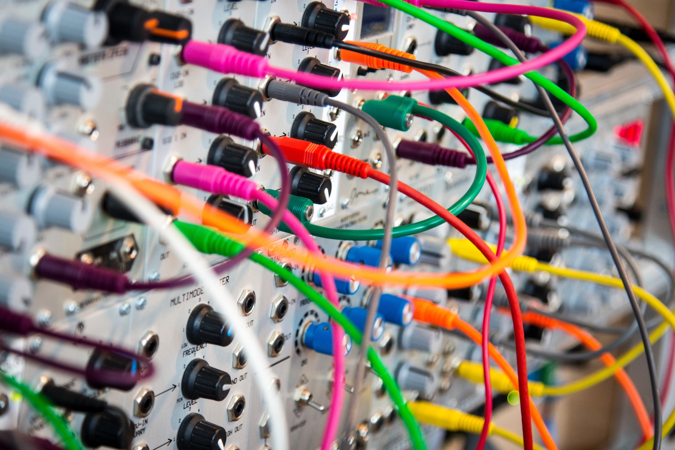 pvc wires connected to a switchboard