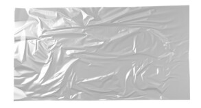 Wrinkled, clear vinyl film
